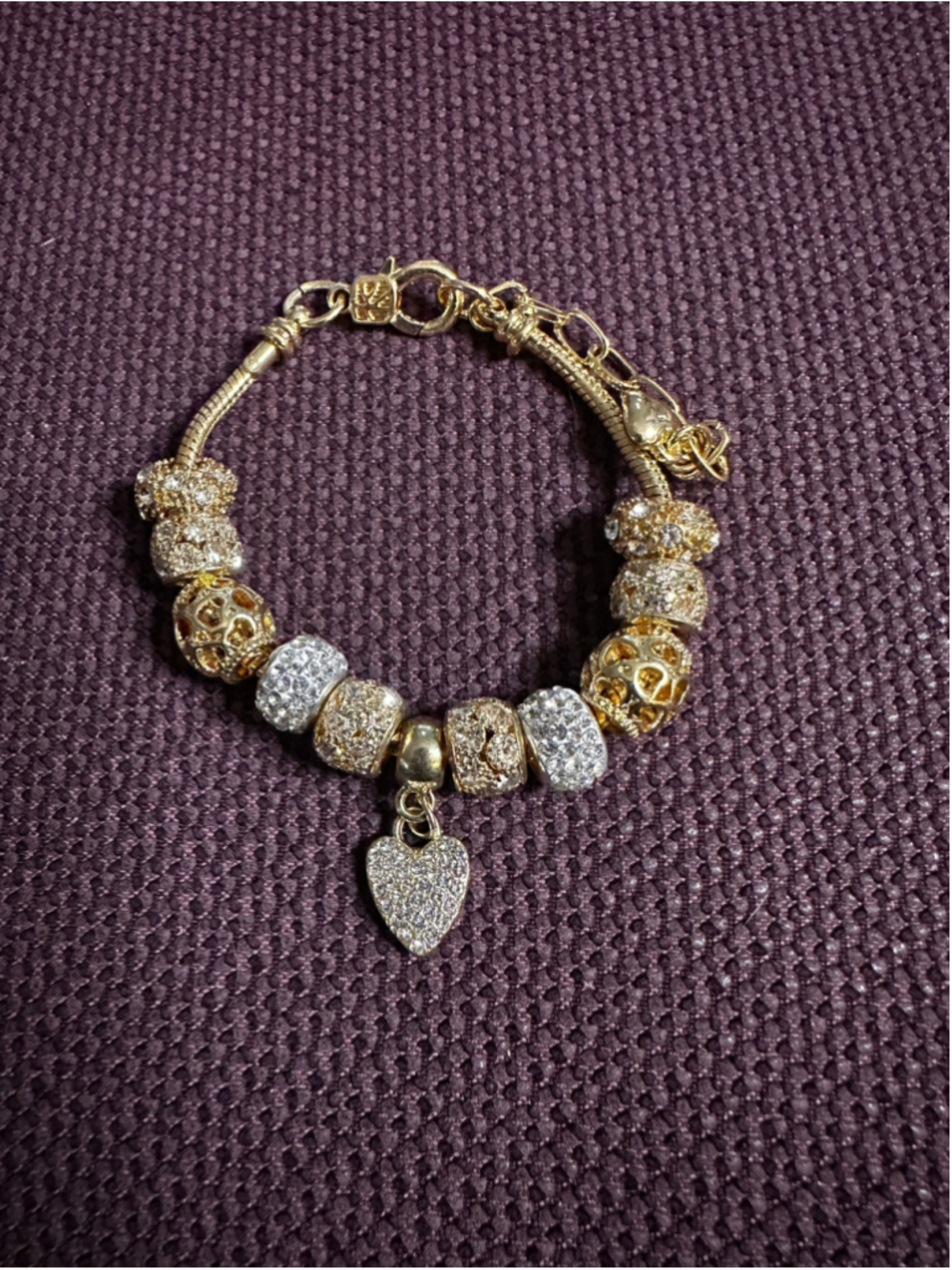 Gold and Silver Charm Bracelet